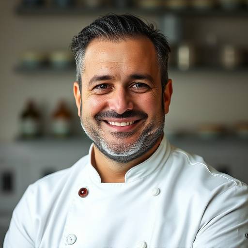 Retrato del Chef Marco Bellini, sonriendo amablemente.