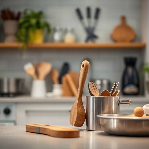 Un primer plano de utensilios de cocina adaptados para personas con diferentes habilidades, resaltando la importancia de herramientas accesibles.